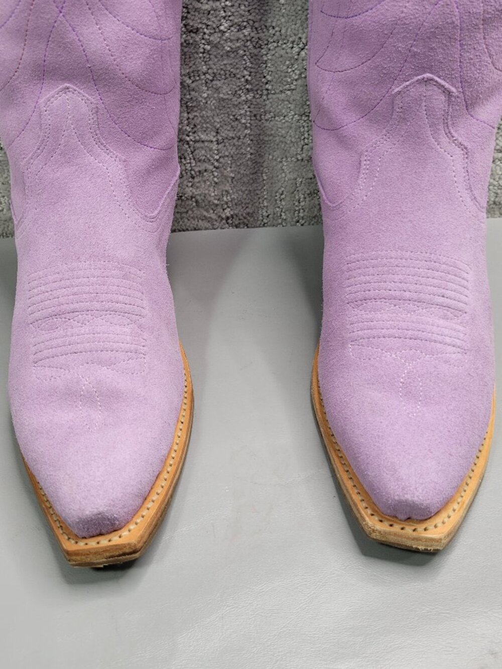 Tecovas The Annie Monarch Women's Size US 8B Lavender Suede Cowgirl Boots. - Picture 8 of 13